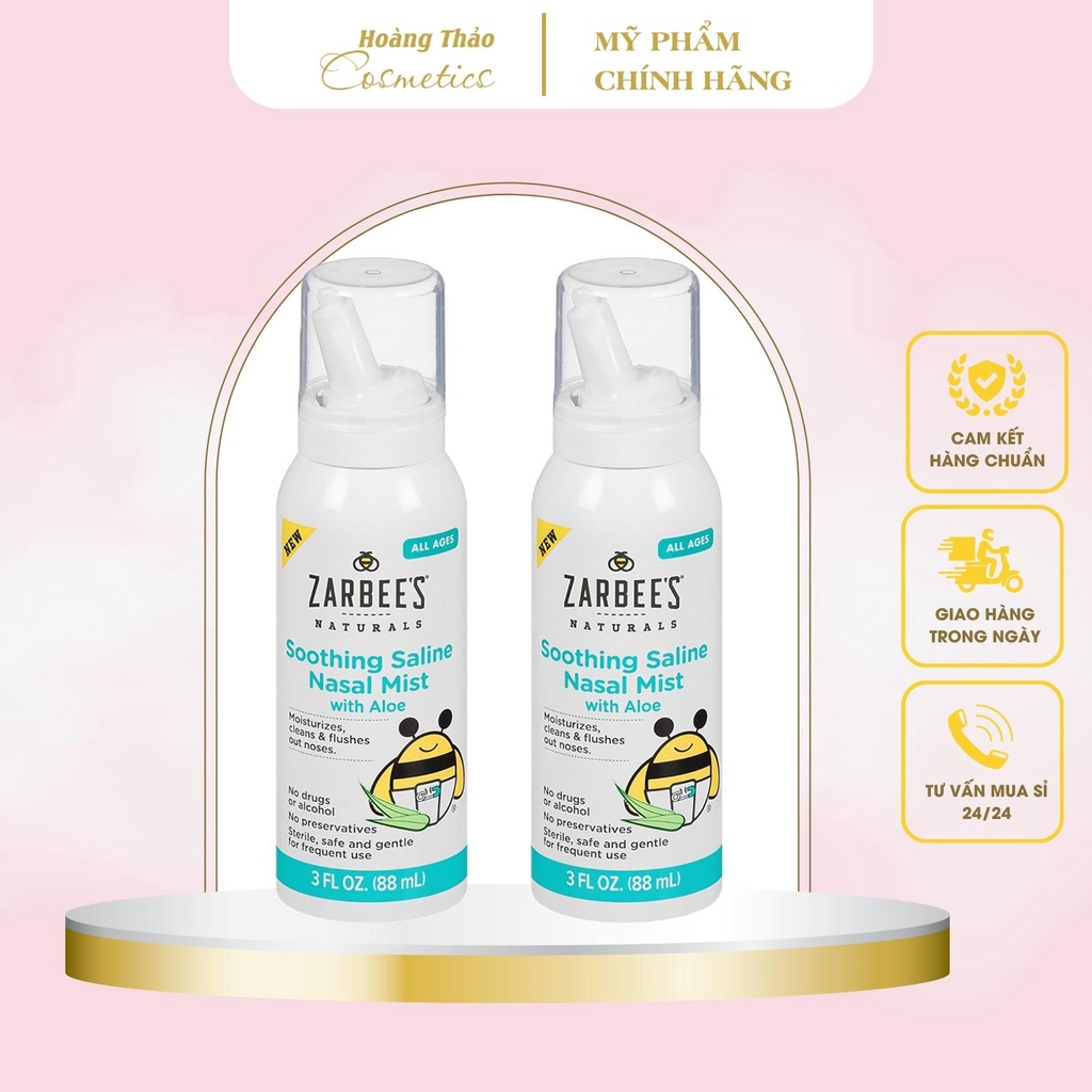 XỊT THÔNG MŨI ZARBEE'S NHA ĐAM 88ML (Dùng được cho bé sơ sinh)