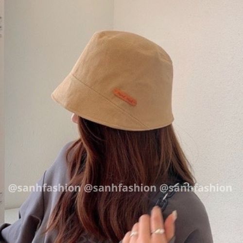 Mũ bucket vành cụp xéo thêu tem Hand Made Nón tai bèo chất kaki cao cấp thời trang form unisex nam nữ_sanhfashion