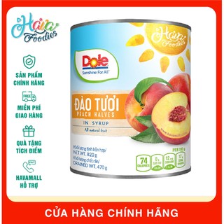 Đào tươi dole đóng hộp 820gr pha trà đào