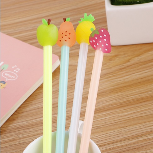 Bút Bi Viết Tạo Hình Trái Cây Dễ Thương - Bút Bi Viết Văn Phong Mực Đen ( Phát Màu Ngẫu Nhiên )