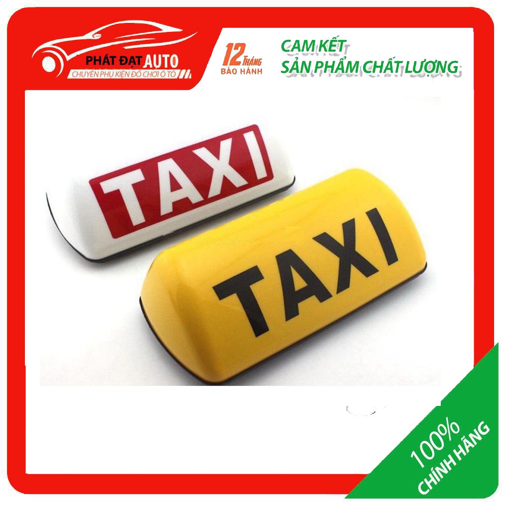 Mào TAXI đế nam châm -cỡ to 29  2 màu vàng và trắng