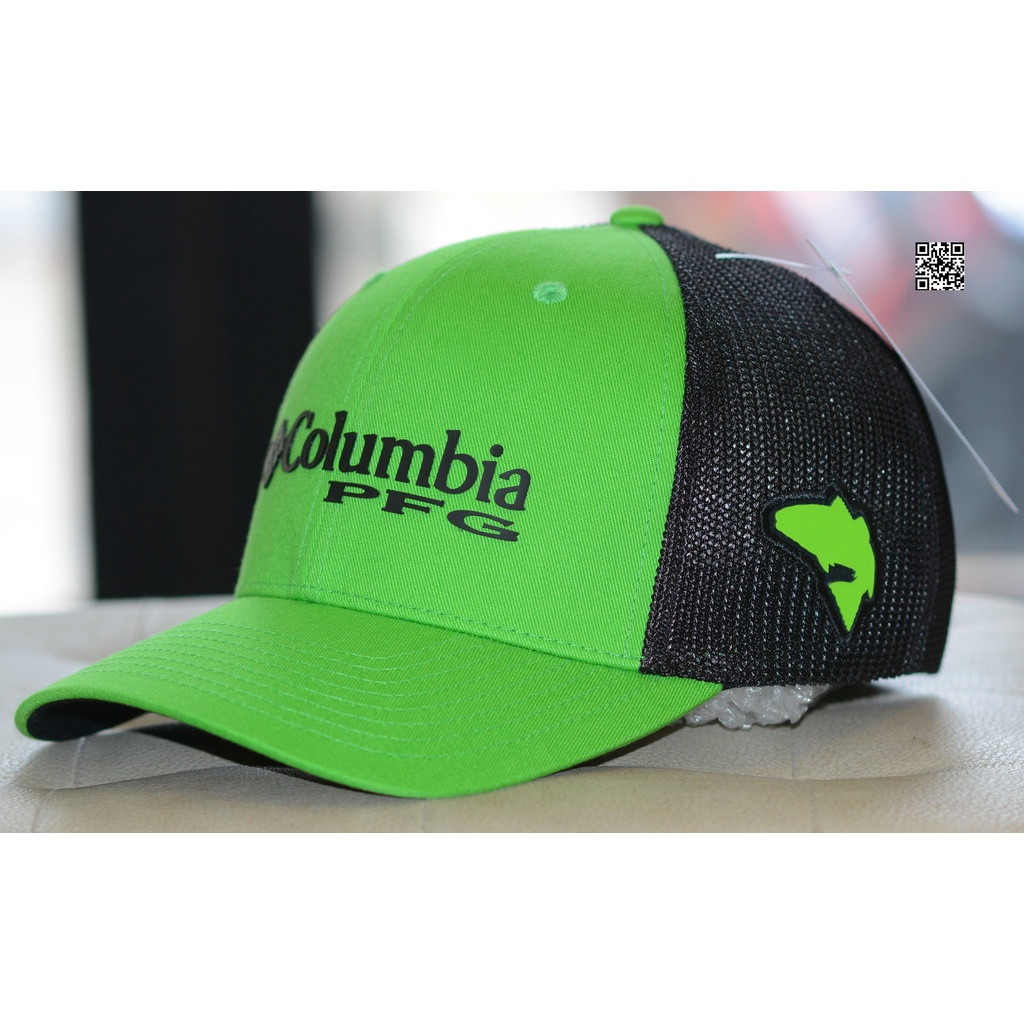 Nón lưỡi trai lưới thể thao navy xanh green neon thời trang,Mũ lưới bít đuôi Columbia logo con cá PFG cap