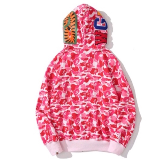 Áo khoác cá mập bape áo hoodie Cặp nam nữ có dây kéo, 2 Mũ siêu HOT 2022