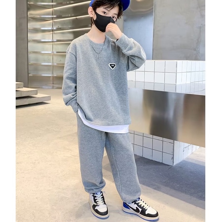 Set áo sweatshirt và quần dài BXPB dáng rộng thời trang dành cho bé trai 3-15 tuổi 110-170cm