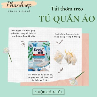 Túi thơm treo tủ quần áo denkmit - hộp 4 túi