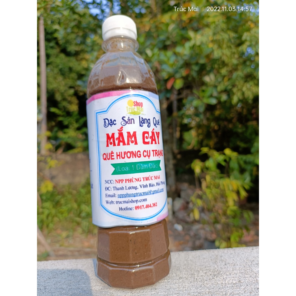 Mắm cáy đậm đặc loại 1 đặc sản quê hương 1 chai 500ml bổ xung Canxi tự nhiên cho phụ nữ có thai và trẻ ăn dặm