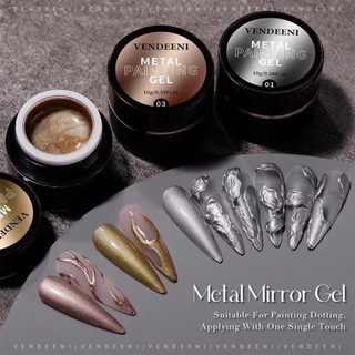 Gel metal vẽ , gel vẽ móng nhũ tráng gương đậm đặc