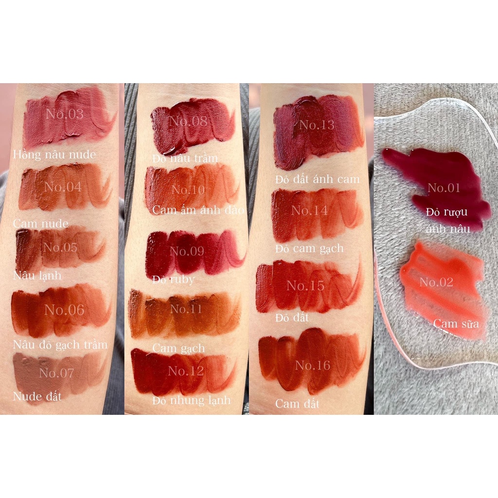 Son MNC N0.14 đỏ cam gạch, Son kem lì MNC Cream Líptick lâu trôi mềm mịn