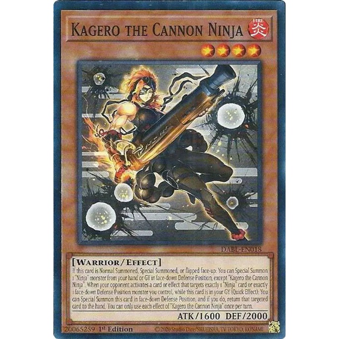 Thẻ Bài Yugioh Kagero the Cannon Ninja - DABL-EN018 - Common 1st Edition