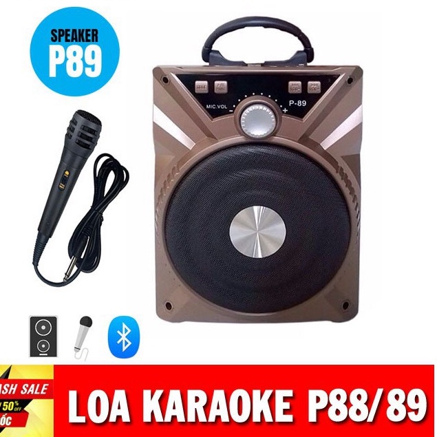 Loa kéo mini Loa xách tay bluetooth hát karaoke P88 P89 kèm mic Bảo Hành 6 tháng