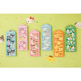 Sanrio Nhãn Dán Trang Trí Nhật Ký Màu Laser Họa Tiết Goo Dễ Thương