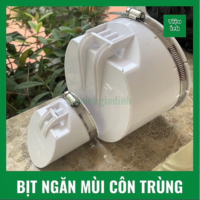 Bịt nắp cống ngăn mùi PVC chống côn trùng thoát nước dễ dàng các loại 50/75/110/160