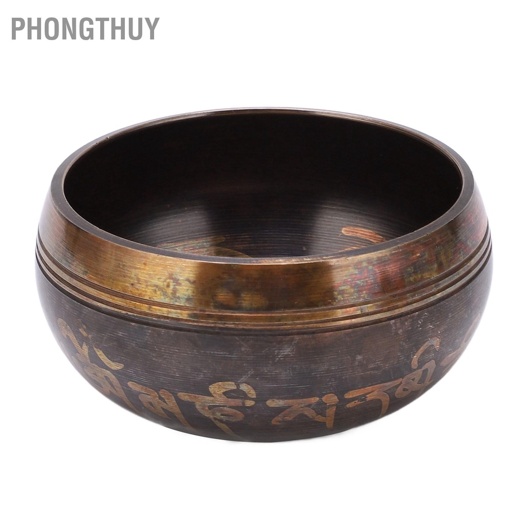 Chuông bát xoay Nepal Tây Tạng bằng Đồng Có cây gõ mõ và đế Tập Yoga Thiền Phật