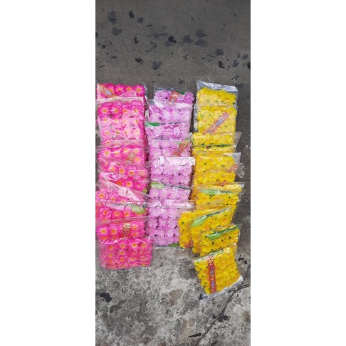 Hoa đào, Hoa mai giả trang trí tết 36 bông 1 gói