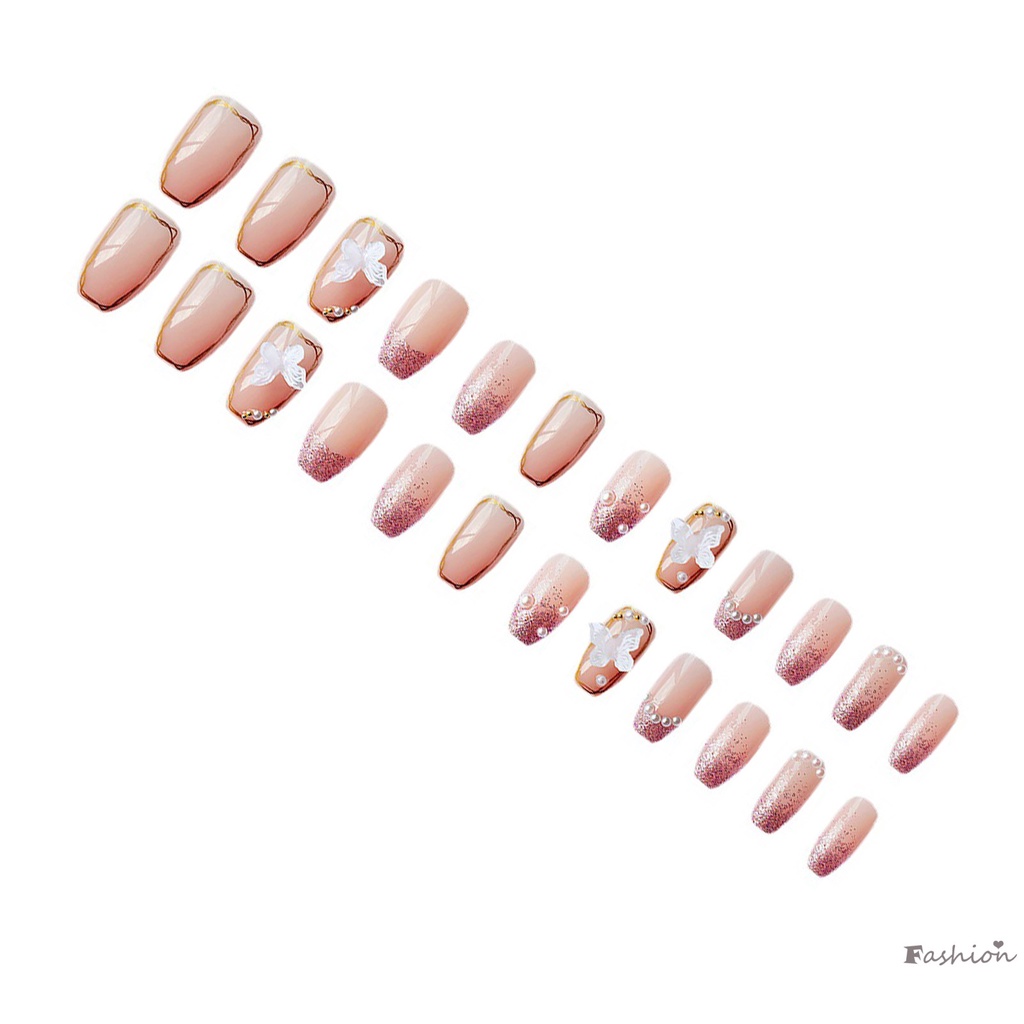 Móng Tay Giả Bằng ABS Màu Hồng Sáng Nhẹ Nhàng Dễ Sử Dụng Cho Mọi Tông Màu Da