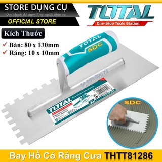 Bay răng cưa chuyên dụng total thtt81286 | bay hồ có răng cưa tạo hình cán nhựa | bay chà hồ góc cạnh