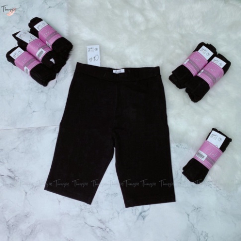 Quần legging nữ lửng Choobe vải thun cao cấp biker nữ đùi ngố đồ mặc trong căn nhà dáng ôm bó lưng thun tập gym y - ther
