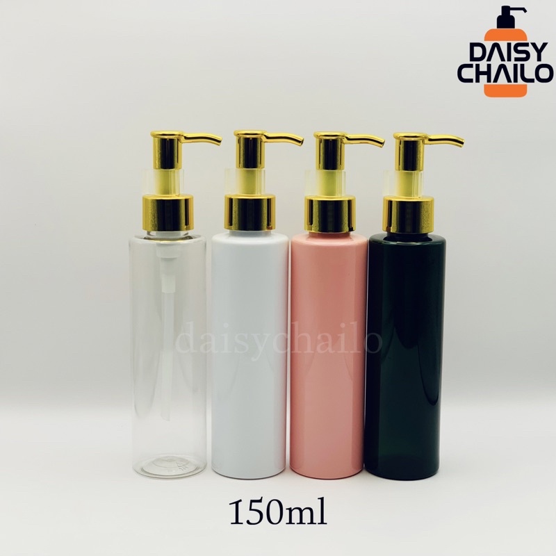 Chai Nhựa Mỹ Phẩm 150ml Vòi Nhấn Xi Vàng Cao Cấp Dùng Chiết Sữa Rứa Mặt, Tẩy Trang, Kem Dưỡng,...