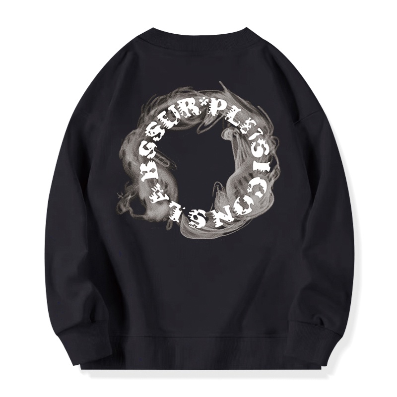 FOCUS Áo nỉ dài tay retro thời trang nữ trắng áo khoác bigsize ulzzang unisex 100%cotton | BigBuy360 - bigbuy360.vn