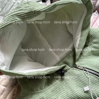 [Ảnh thật] Áo khoác Basic Nhung Gân form rộng cực đẹp