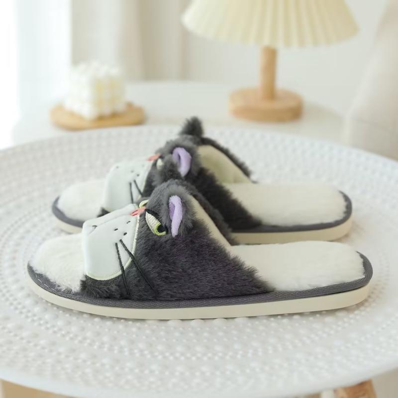 Dép Đi Trong Nhà Hở Mũi Họa Tiết Mèo Lucifer Bad Dễ Thương Phong Cách Nhật Bản