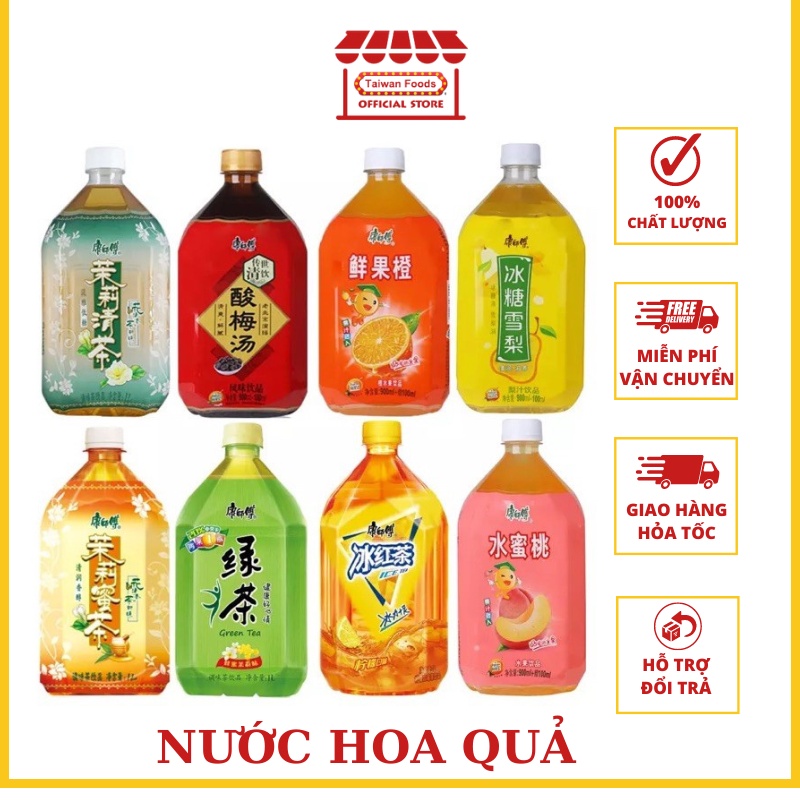 Nước Lê - Đào - Trà Nhài - Trà Xanh - TRà Chanh Siêu Ngon - Chai 1L