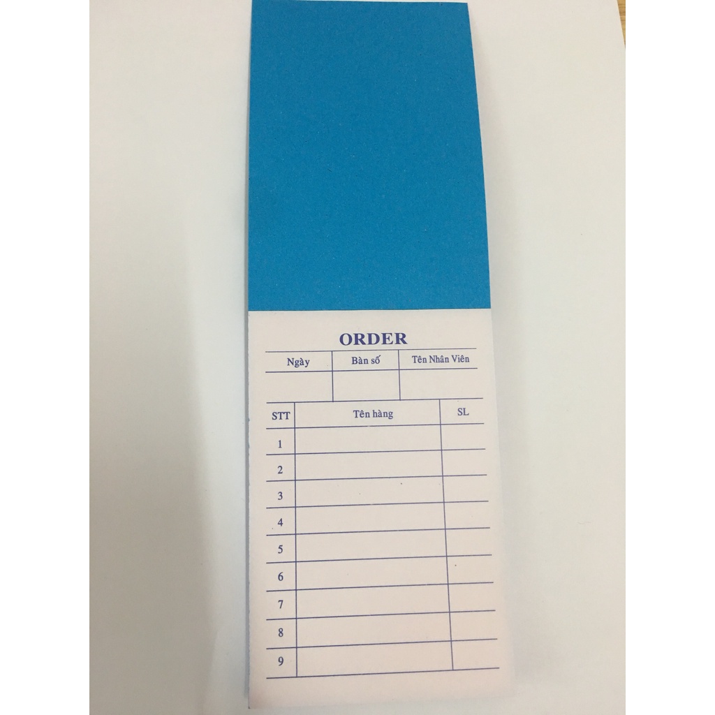 Combo 10 cuốn Order 1 liên 80 tờ 7x10, 8x12