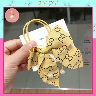 Dây Cột Tóc Đính Nơ Đơn Giản Cho Nữ