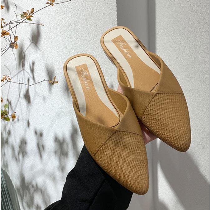 Giày Lười Mũi Nhọn Đế Bằng Phong Cách Hàn Quốc Thời Trang Cho Nữ