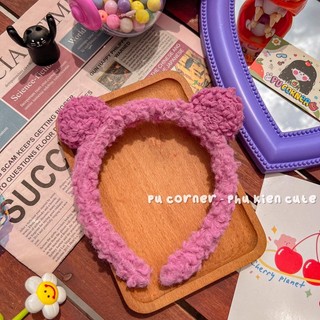 Cài tóc tai gấu xù cute