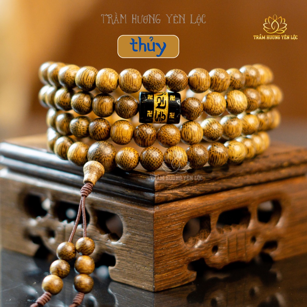 Vòng Tay Trầm Hương 108 Hạt Mix Omani Trầm Hương Yên Lộc THYL021