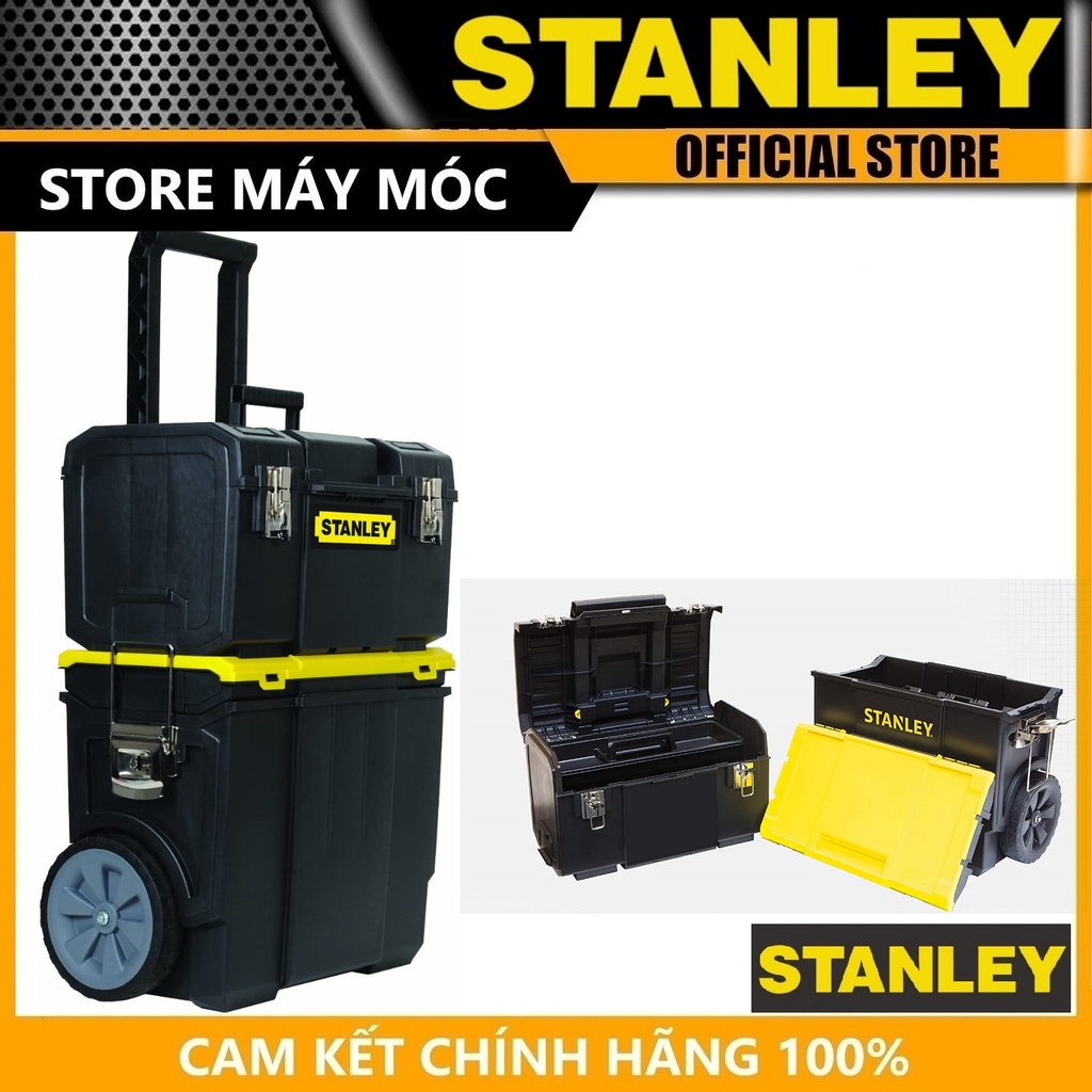 THÙNG ĐỒ NGHỀ 3IN1 CÓ BÁNH XE (630X470X280)MM STANLEY STST18613 - HÀNG CHÍNH HÃNG