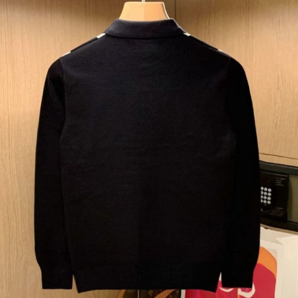 Áo Sweater Dệt Kim Kẻ Sọc Phối Màu Tương Phản Kiểu Retro Thời Trang Thu Đông 2022 Cho Nam