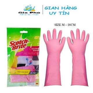Găng tay cao su thiên nhiên 3m scotch - brite cót rai gia phú