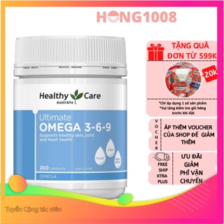 RẺ NHƯ CHO  Viên uống Healthy Care Ultimate Omega 3-6-9 200 viên bổ sung omega 369 tốt cho mắt tim và não - omega 3 6 9 