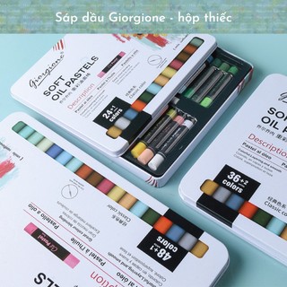 Màu sáp dầu Giorgione hộp thiếc 24/36/48 màu - Giorgione Soft Oil Pastel hạng họa sĩ