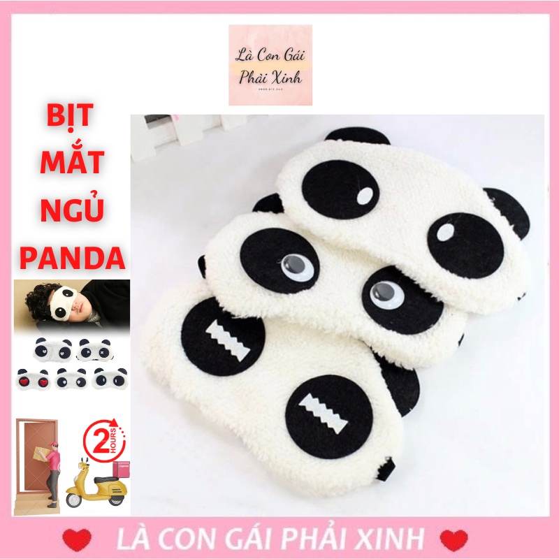 COMBO 3 Mặt Nạ Che Mắt Ngủ Panda Dễ Thương Miếng bịt mắt Khi Ngủ hình gấu trúc chất liệu bông
