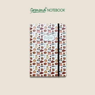 Gemma notebook - sổ tay bìa cứng a5 pat nâu