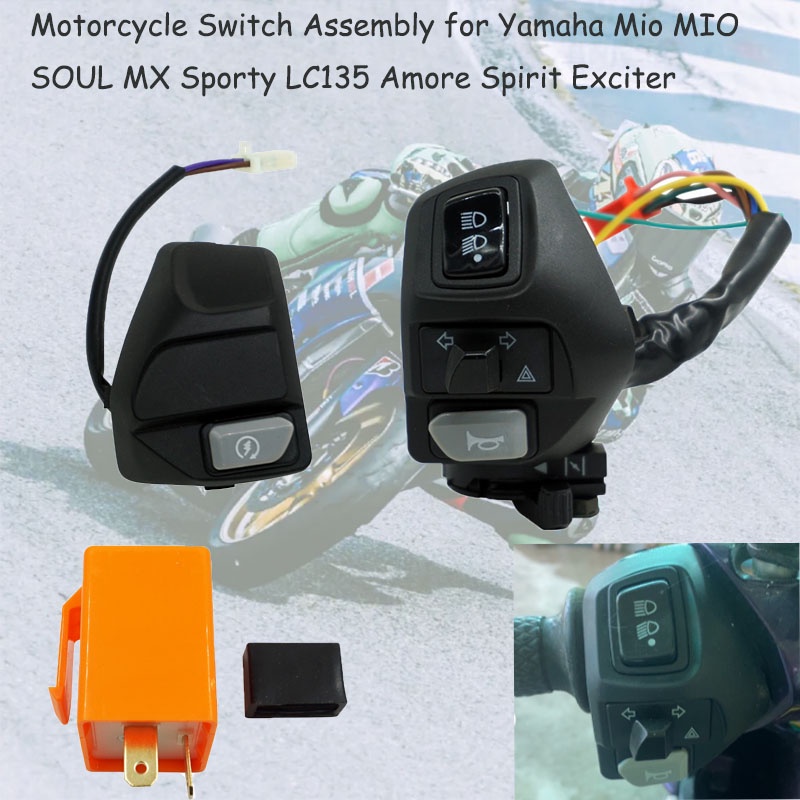 Công Tắc Ba Tốc Độ Kèm Bộ Giảm Sốc Phù Hợp Cho Xe Mô Tô Yamaha MIO MIO SOUL MX Sporty LC135 Amore Spirit Exciter AEROX155
