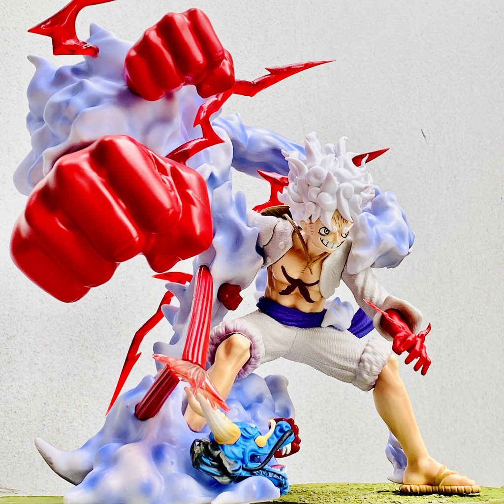 Luffy Gear 5 đấu Kaido phiên bản 37cm cực nét siêu to  Mô hình Luffy gear 5 mới nhất 2022 - Luffy vs Kaido 37CM