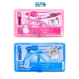 Bộ Compa 7 món (compa, ống chì kim, gôm, 4 thước)