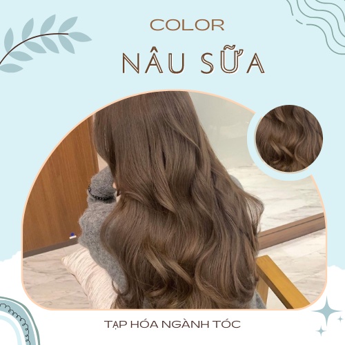 Thuốc nhuộm tóc màu Nâu Sữa + tặng oxi trợ nhuộm