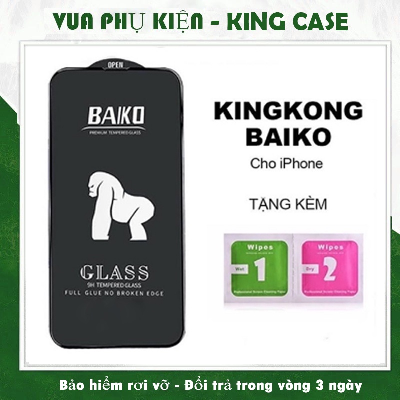 Kính cường lực iPhone KINGKONG BAIKO cao cấp chính hãng - Kính cường lực iphone 7/8/plus/x/xs/xr/11/12/13/pro/promax