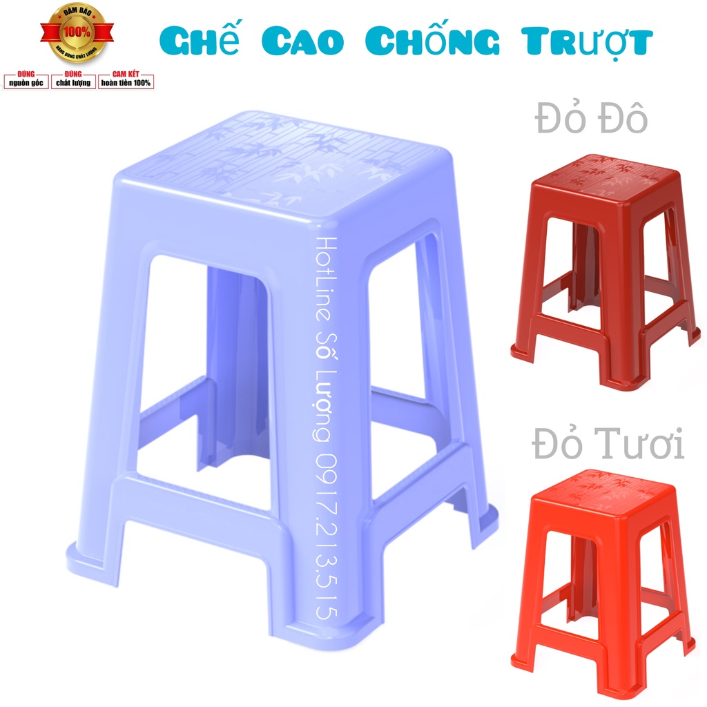 🚀TBA SHOP🚀 Ghế nhựa duy tân Chống Trượt Loại mặt ghế To và Dày - Tải Trọng 90 KG