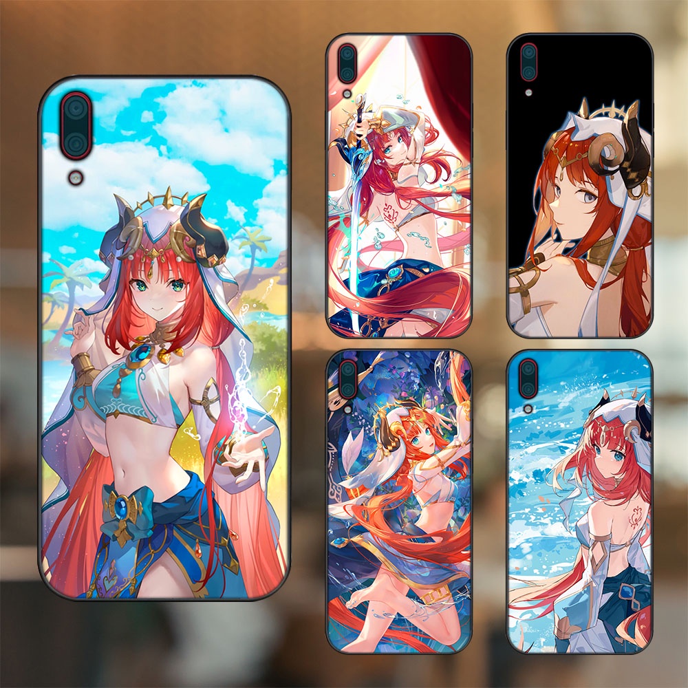 Ốp lưng Huawei Y7 Pro 2019 viền đen in hình Nilou Genshin Impact