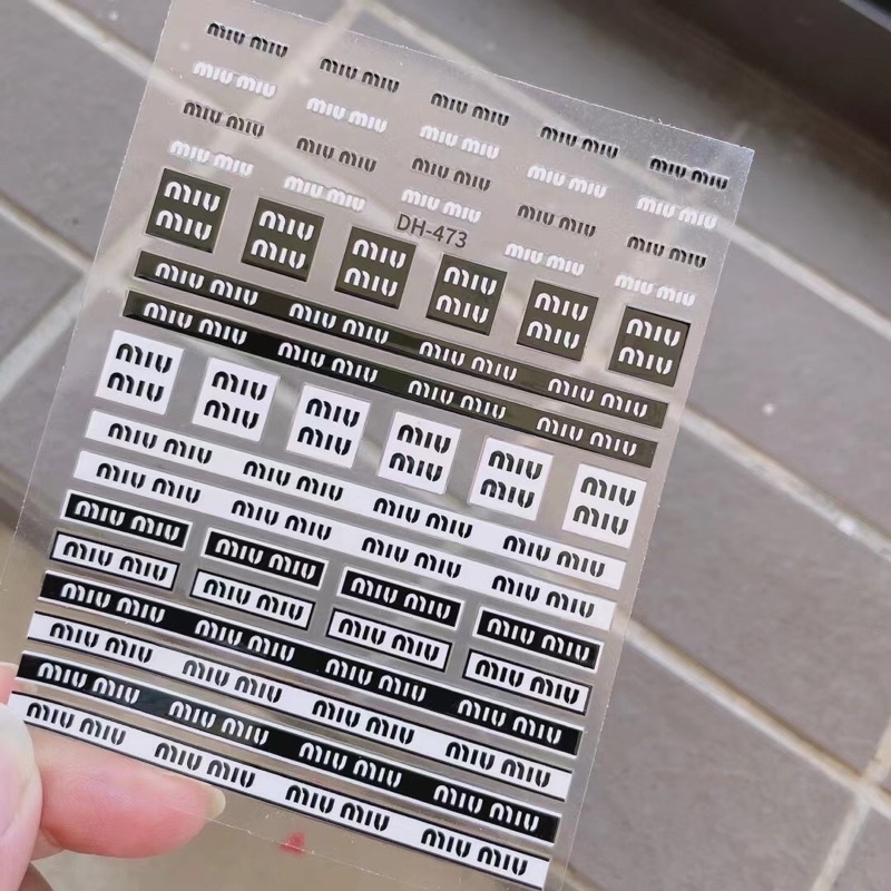 Sticker 3d màu hồng dán móng tay nail