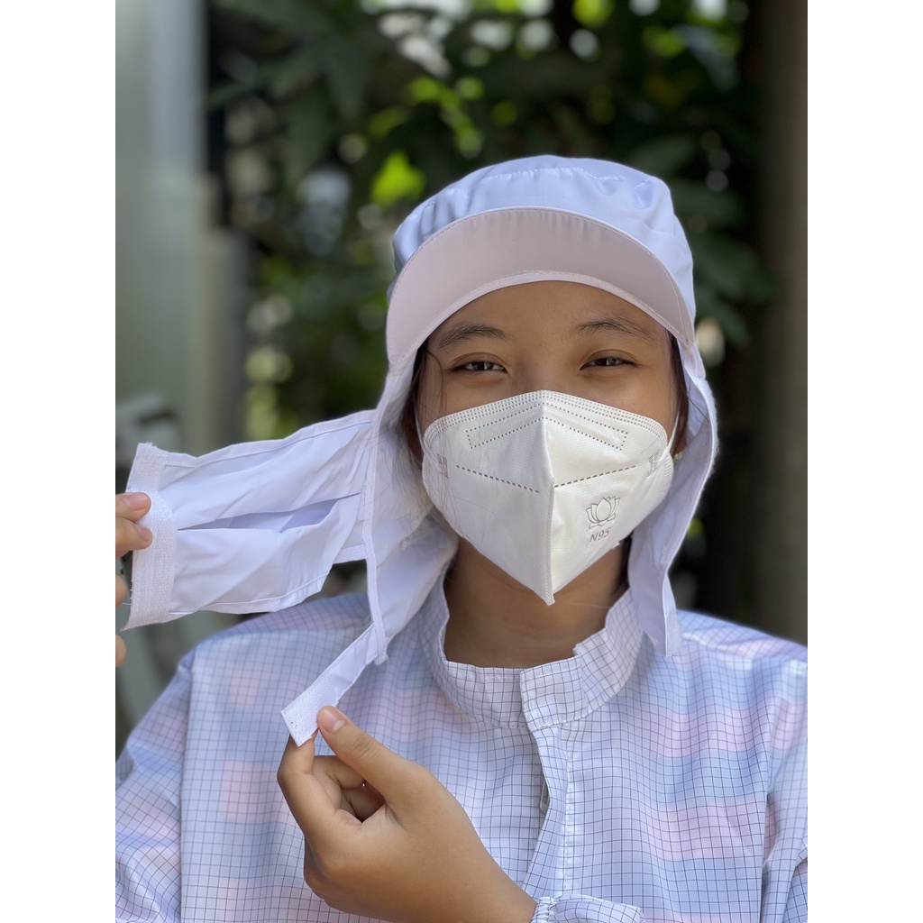 Mũ Trùm Có Khẩu Trang ngành chế biến thủy sản, thực phẩm