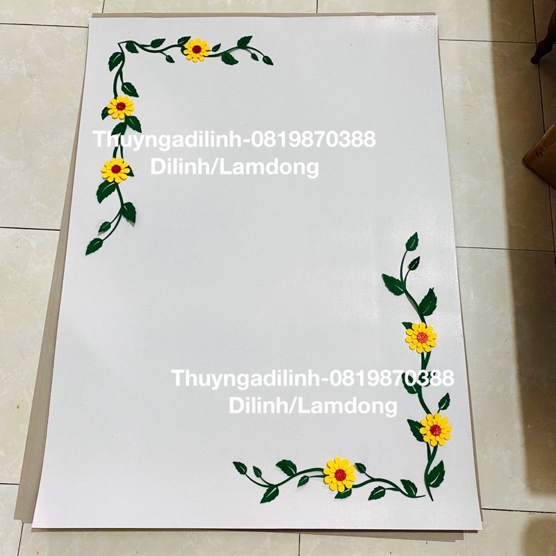 Hoa bo góc vải nỉ (1 cặp 2 góc)