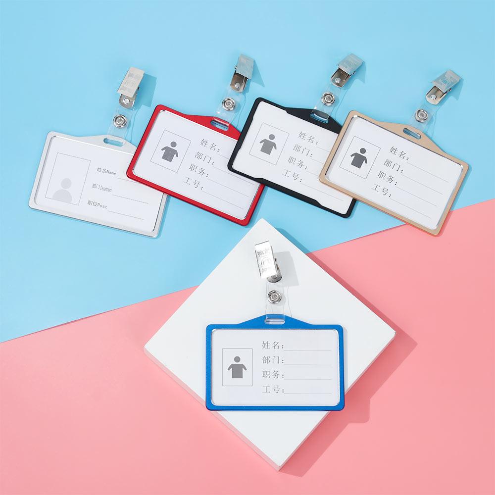 Kẹp Giữ Thẻ ID/Thẻ Tên Bằng Kim Loại Đa Năng Thời Trang Tiện Dụng Cho Nam Và Nữ