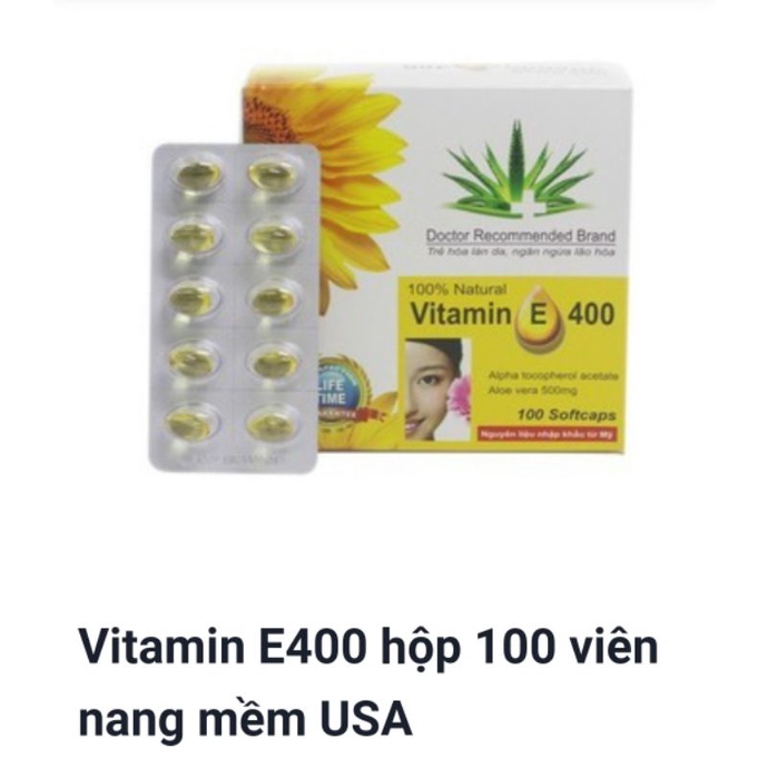 Viên uống vitamin E hướng dương 400 hộp 100 viên cân bằng nội tiết,đẹp da